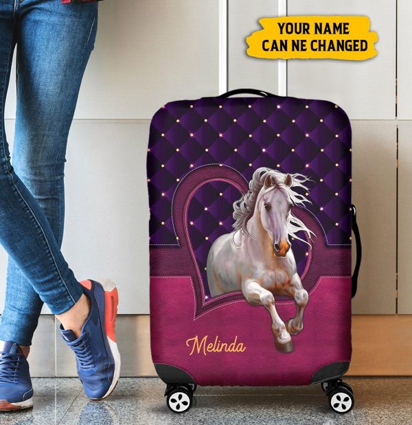 Personalized Horse Luggage Cover, Personalized Gift for Horse Lovers - LC005PS06 Fashion - Image 2