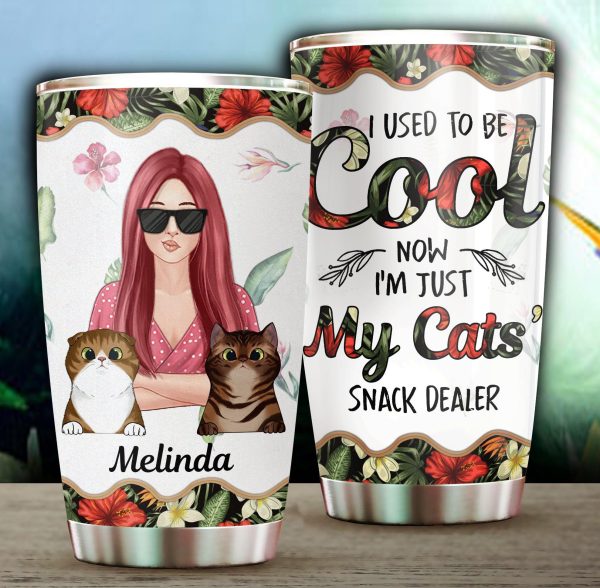 Gift For Mother Cat Personalized Tumbler, Personalized Gift for Cat Lovers, Cat Mom, Cat Dad - TB087PS05 Online now